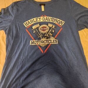 Harley-Davidson Blue Graphic T-Shirt for Men Steel City